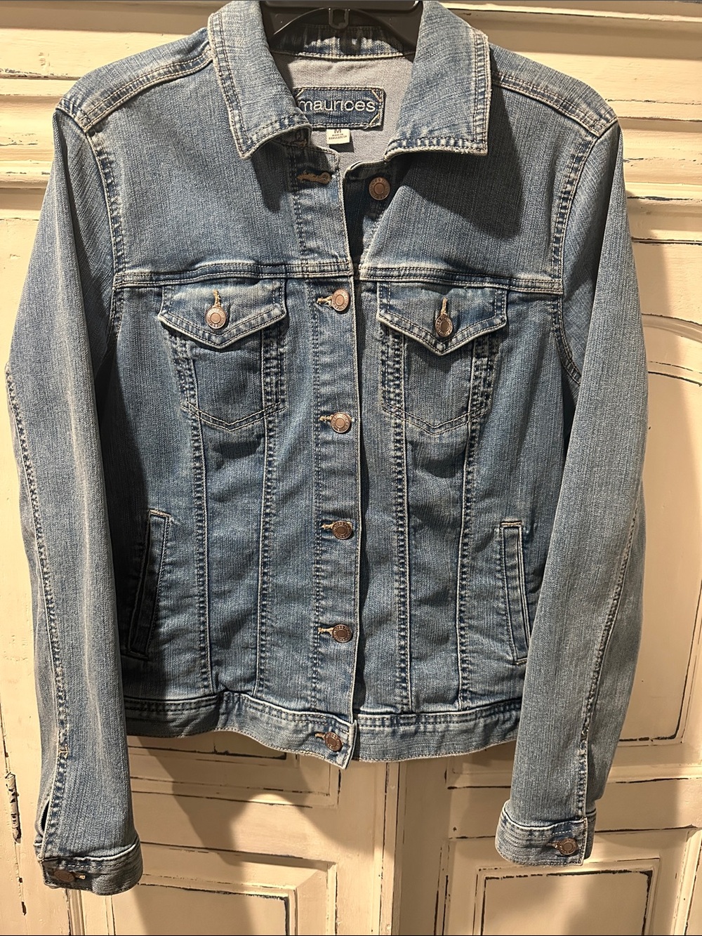 Maurices Light Wash Blue Denim Jacket - Women's Jean Jacket